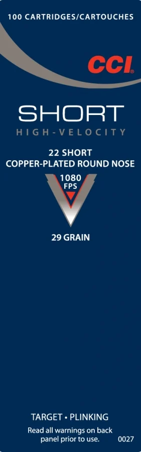 CCI Copper Plated Lead Round Nose .22 Short