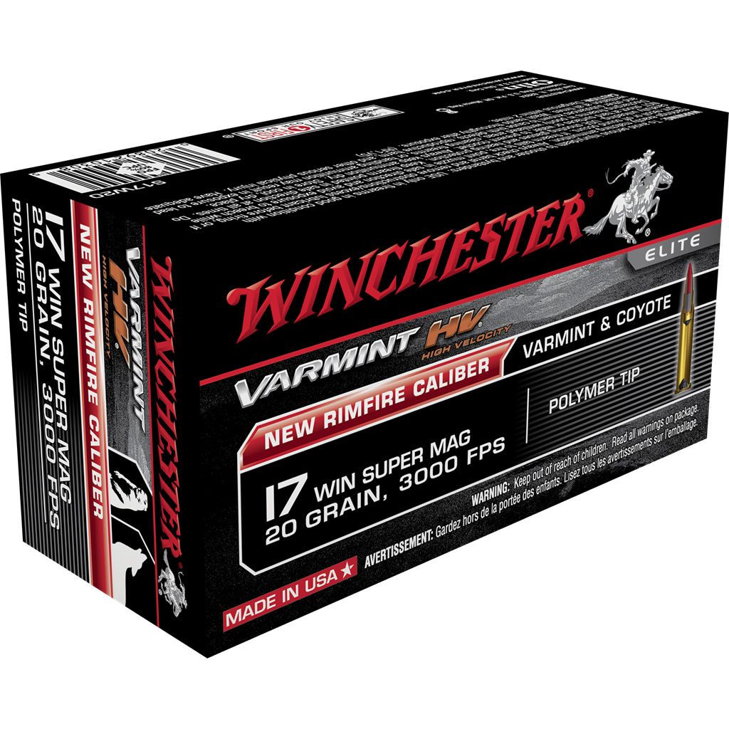 Winchester Varmint Rimfire Ammo .17 WSM 20 gr. 50 rd.